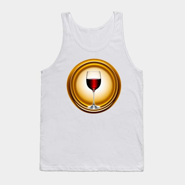 Glass of wine Tank Top by Marccelus